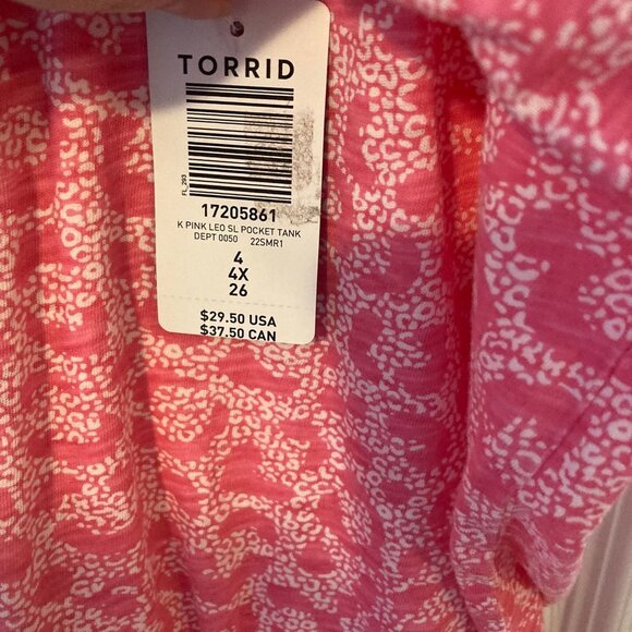 Torrid Classic Fit Pink Leopard Tank - Picture 5 of 5